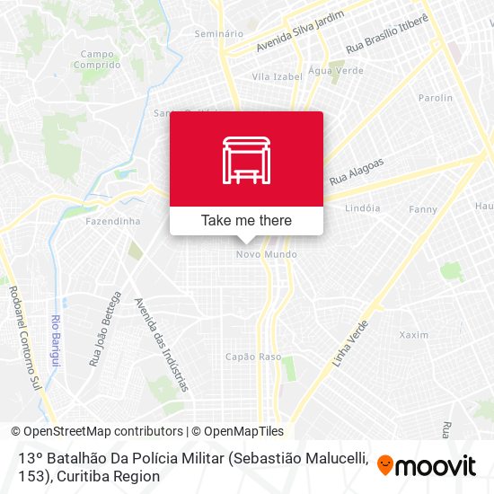 13º Batalhão Da Polícia Militar (Sebastião Malucelli, 153) map