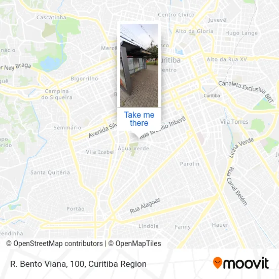 R. Bento Viana, 100 map