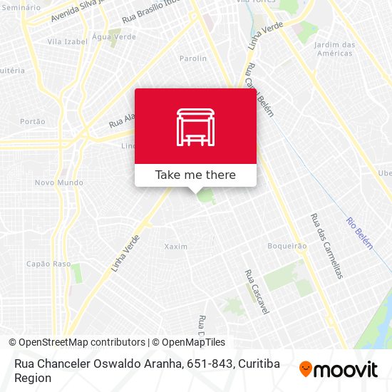 Mapa Rua Chanceler Oswaldo Aranha, 651-843