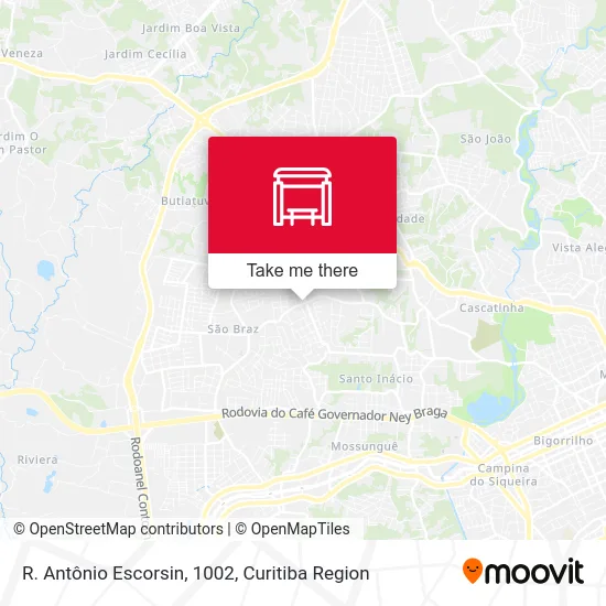 R. Antônio Escorsin, 1002 map