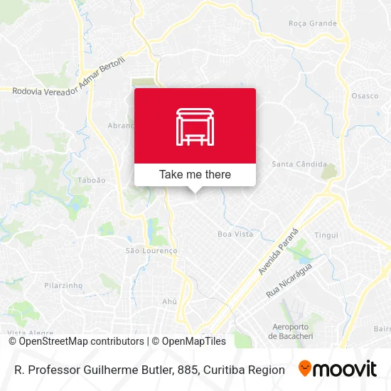 R. Professor Guilherme Butler, 885 map