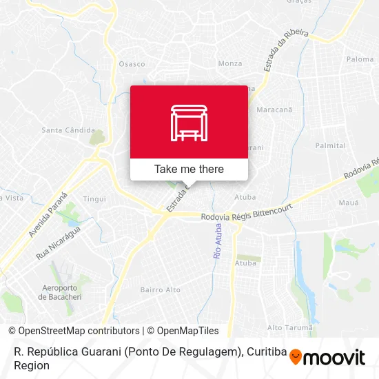 R. República Guarani (Ponto De Regulagem) map