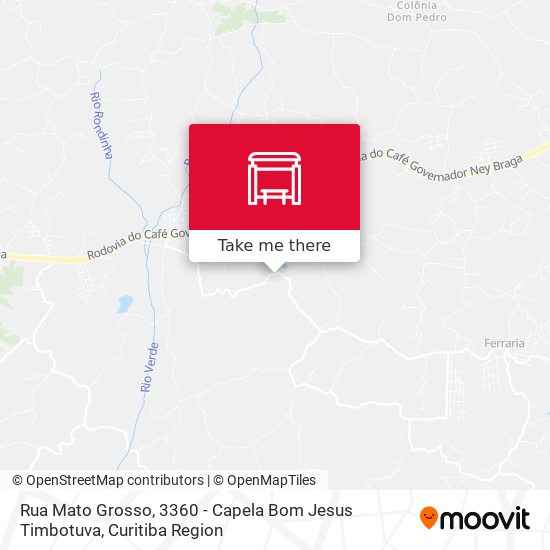 Rua Mato Grosso, 3360 - Capela Bom Jesus Timbotuva map