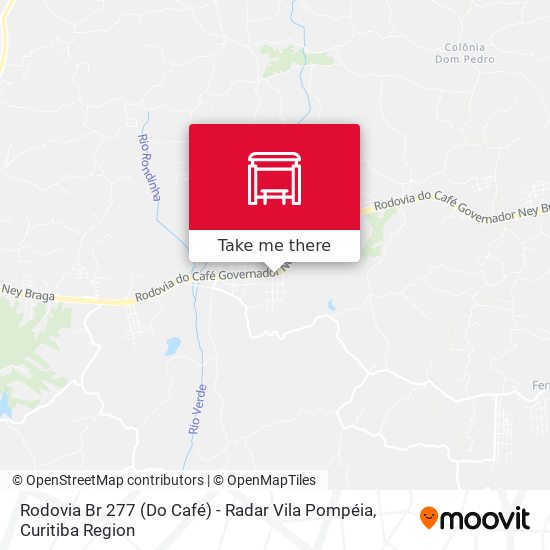 Mapa Rodovia Br 277 (Do Café) - Radar Vila Pompéia