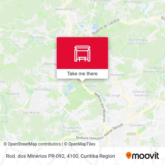 Rod. dos Minérios PR-092, 4100 map