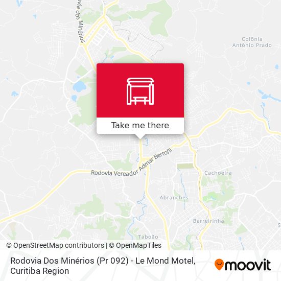 Mapa Rodovia Dos Minérios (Pr 092) - Le Mond Motel