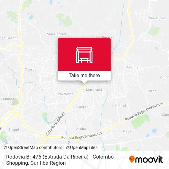 Rodovia Br 476 (Estrada Da Ribeira) - Colombo Shopping map