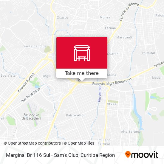 Marginal Br 116 Sul - Sam's Club map