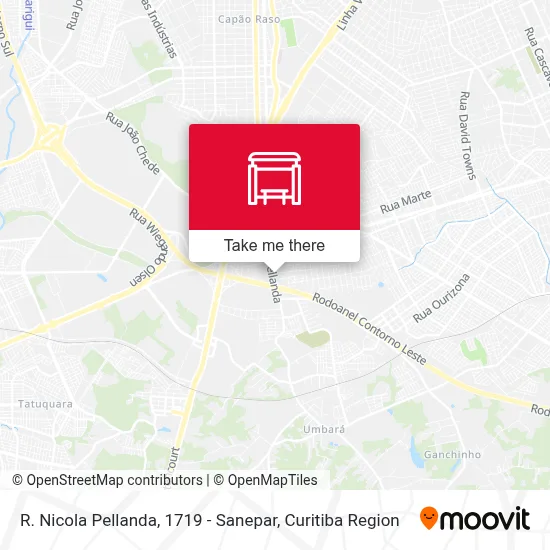 R. Nicola Pellanda, 1719 - Sanepar map