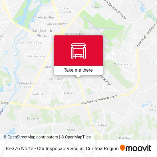 Br-376 Norte - Cta Inspeção Veicular map