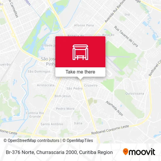 Br-376 Norte, Churrascaria 2000 map