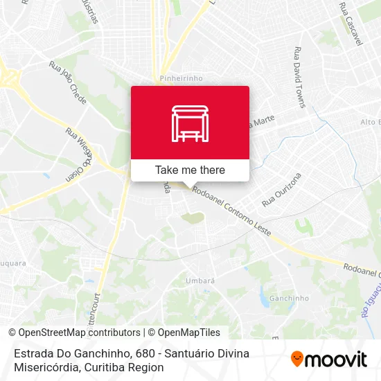 Estrada Do Ganchinho, 680 - Santuário Divina Misericórdia map