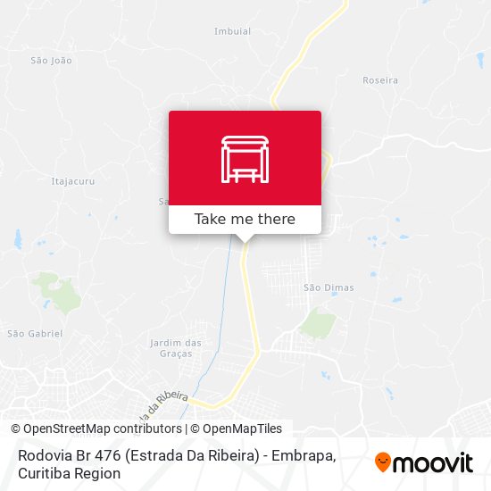 Rodovia Br 476 (Estrada Da Ribeira) - Embrapa map