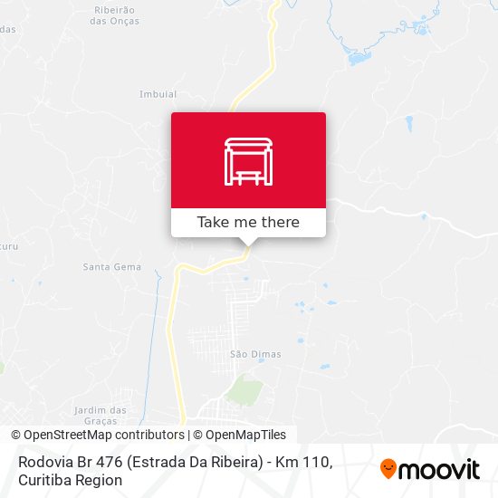 Rodovia Br 476 (Estrada Da Ribeira) - Km 110 map