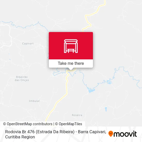 Rodovia Br 476 (Estrada Da Ribeira) - Barra Capivari map