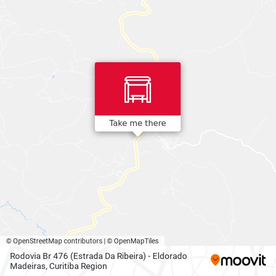 Rodovia Br 476 (Estrada Da Ribeira) - Eldorado Madeiras map