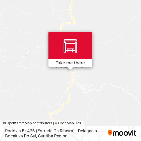 Rodovia Br 476 (Estrada Da Ribeira) - Delegacia Bocaiuva Do Sul map