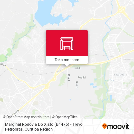 Marginal Rodovia Do Xisto (Br 476) - Trevo Petrobras map