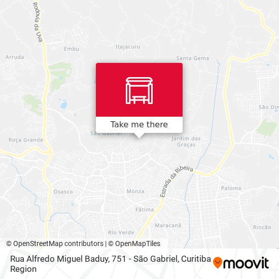 Rua Alfredo Miguel Baduy, 751 - São Gabriel map