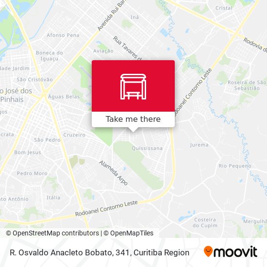 R. Osvaldo Anacleto Bobato, 341 map