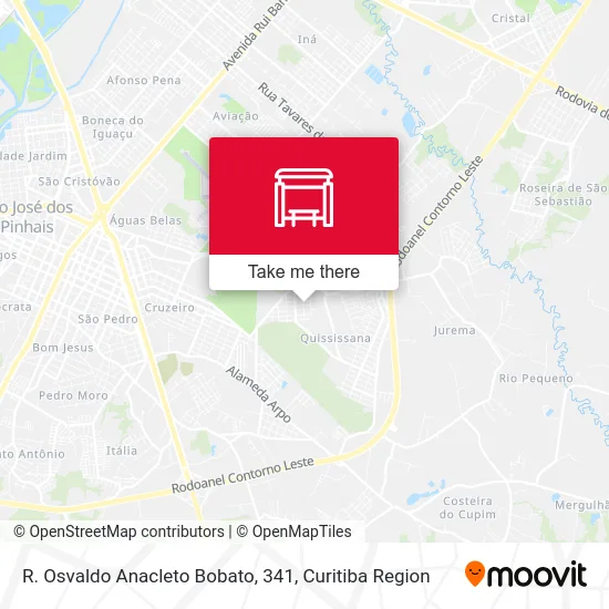 R. Osvaldo Anacleto Bobato, 341 map