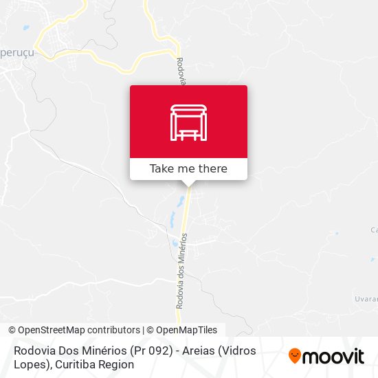 Rodovia Dos Minérios (Pr 092) - Areias (Vidros Lopes) map