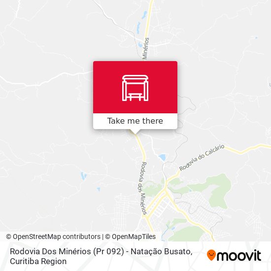 Rodovia Dos Minérios (Pr 092) - Natação Busato map
