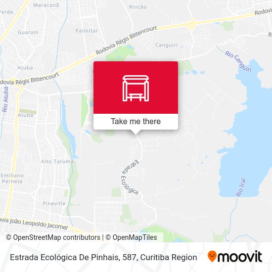Estrada Ecológica De Pinhais, 587 map
