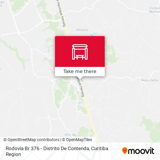 Rodovia Br 376 - Distrito De Contenda map