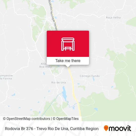 Rodovia Br 376 - Trevo Rio De Una map