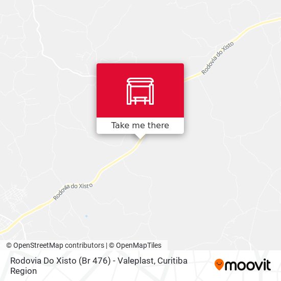 Rodovia Do Xisto (Br 476) - Valeplast map