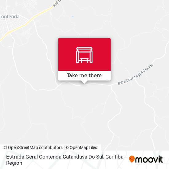 Mapa Estrada Geral Contenda Catanduva Do Sul