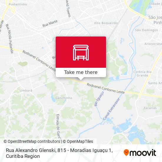 Mapa Rua Alexandro Glenski, 815 - Moradias Iguaçu 1