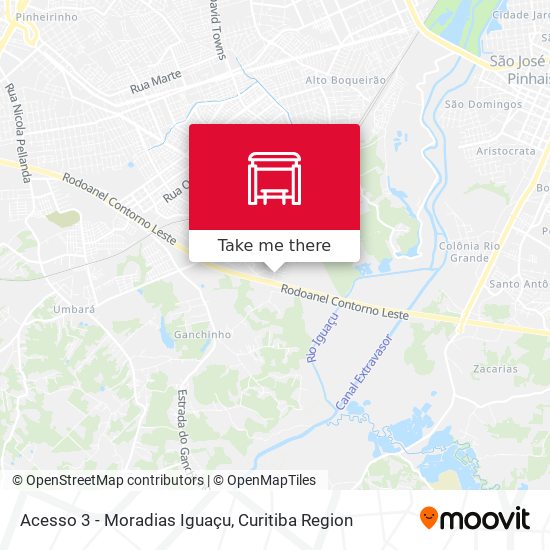 Acesso 3 - Moradias Iguaçu map