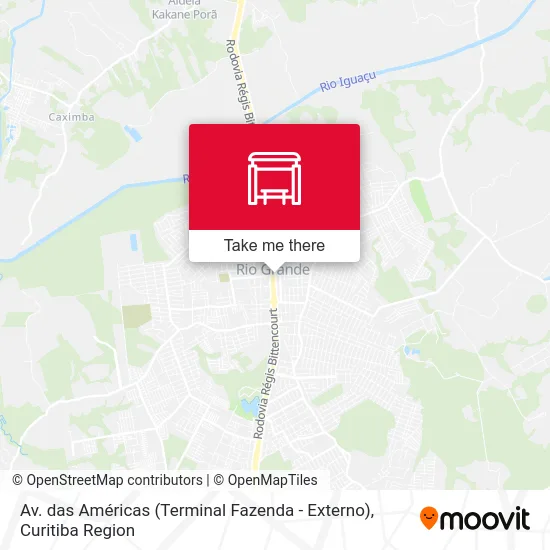 Av. das Américas (Terminal Fazenda - Externo) map