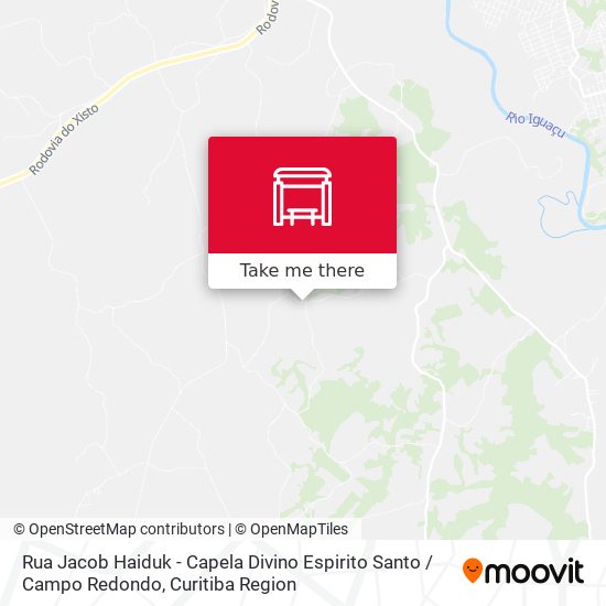 Rua Jacob Haiduk - Capela Divino Espirito Santo / Campo Redondo map