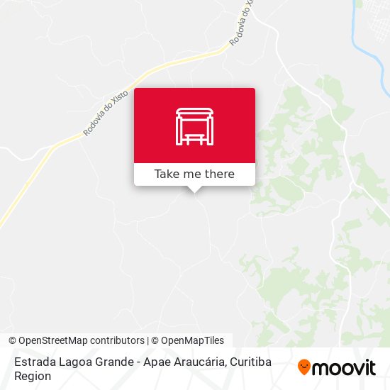 Mapa Estrada Lagoa Grande - Apae Araucária