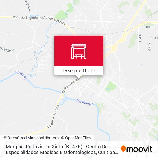 Mapa Marginal Rodovia Do Xisto (Br 476) - Centro De Especialidades Médicas E Odontológicas