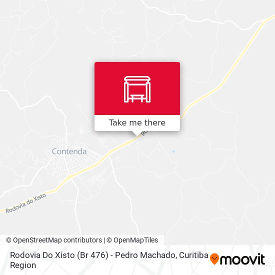 Rodovia Do Xisto (Br 476) - Pedro Machado map