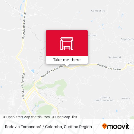 Rodovia Tamandaré / Colombo map