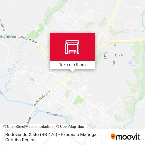 Rodovia do Xisto (BR 476) - Expresso Maringá map