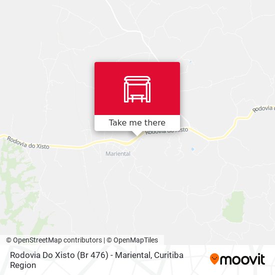 Rodovia Do Xisto (Br 476) - Mariental map