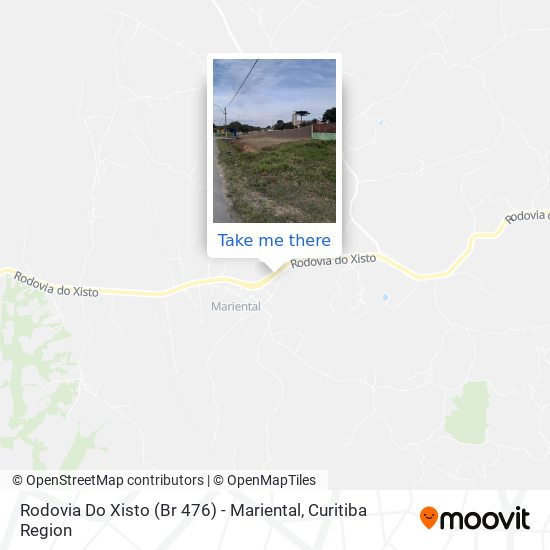 Rodovia Do Xisto (Br 476) - Mariental map