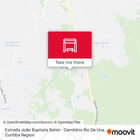 Estrada João Baptista Setim - Cemitério Rio De Una map