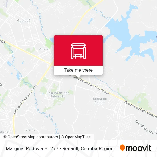 Marginal Rodovia Br 277 - Renault map