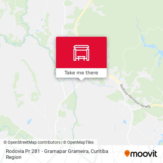 Rodovia Pr 281 - Gramapar Grameira map