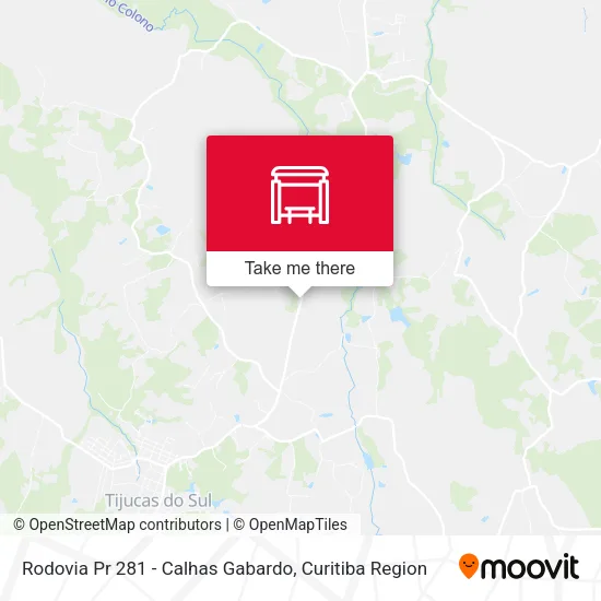 Rodovia Pr 281 - Calhas Gabardo map