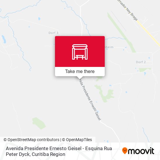 Mapa Avenida Presidente Ernesto Geisel - Esquina Rua Peter Dyck
