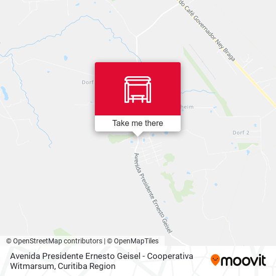 Avenida Presidente Ernesto Geisel - Cooperativa Witmarsum map