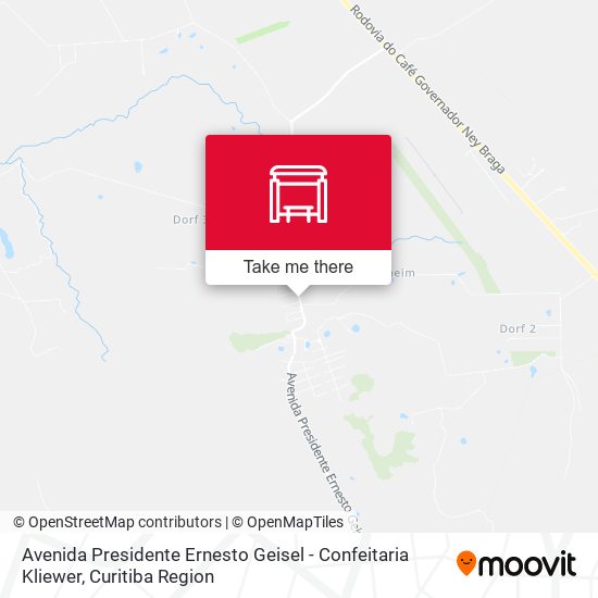 Mapa Avenida Presidente Ernesto Geisel - Confeitaria Kliewer